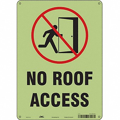 CONDOR 473D29 Safety Sign 14 in x 10 in Polyethylene
