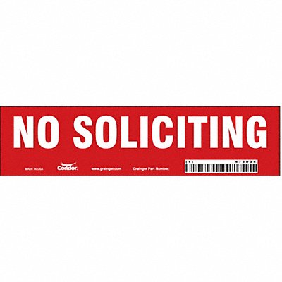 CONDOR 473D34 Safety Sign 2 in x 8 in Vinyl