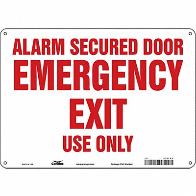 CONDOR 473F24 Safety Sign 10 in x 14 in Polyethylene