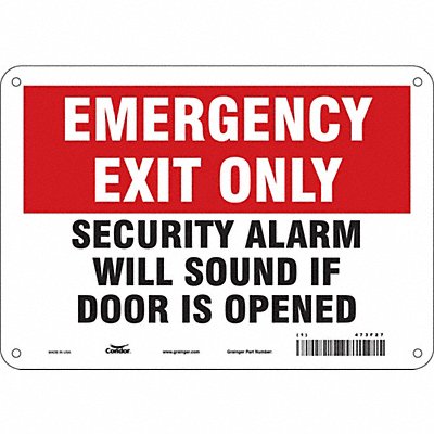 CONDOR 473F27 Safety Sign 7 in x 10 in Aluminum
