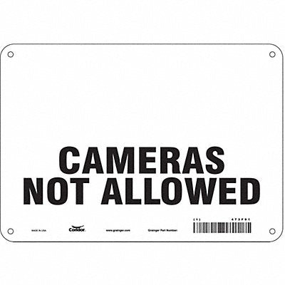 CONDOR 473F91 Safety Sign 7 in x 10 in Polyethylene