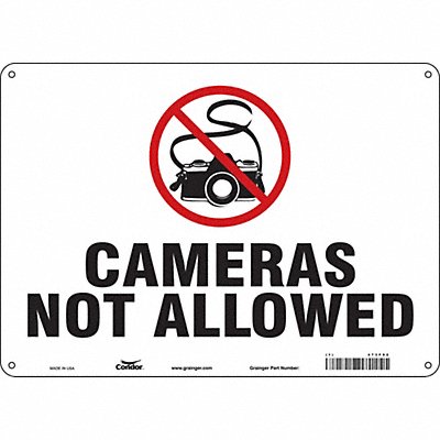 CONDOR 473F92 Safety Sign 10 in x 14 in Polyethylene