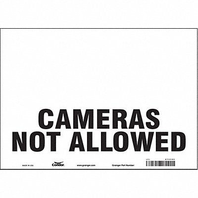 CONDOR 473F95 Safety Sign 10 in x 14 in Vinyl