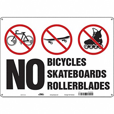 CONDOR 473G82 Safety Sign 14 in x 20 in Aluminum