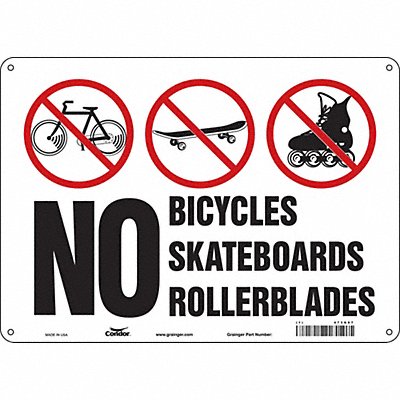 CONDOR 473G87 Safety Sign 10in x 14in Polyethylene