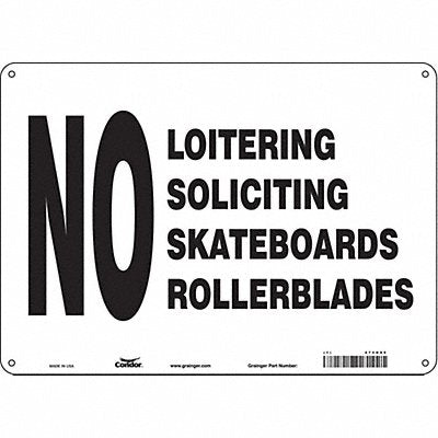 CONDOR 473G95 Safety Sign 10 in x 14 in Polyethylene