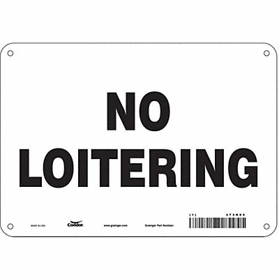 CONDOR 473H05 Safety Sign 7 in x 10 in Aluminum