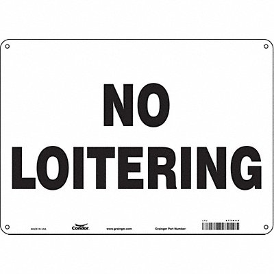 CONDOR 473H06 Safety Sign 10 in x 14 in Aluminum