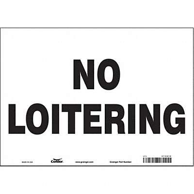 CONDOR 473H10 Safety Sign 10 in x 14 in Vinyl