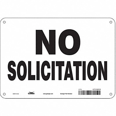 CONDOR 473H29 Safety Sign 7 in x 10 in Polyethylene