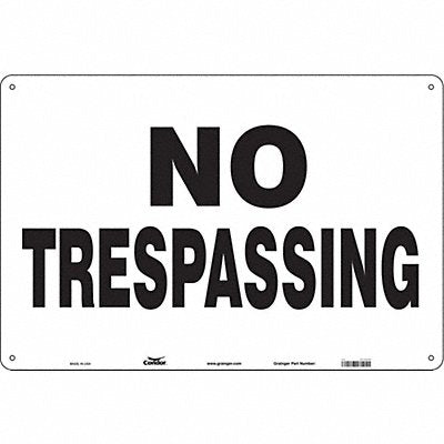 CONDOR 473H49 Safety Sign 24 in x 36 in Aluminum