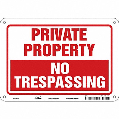 CONDOR 473H54 Safety Sign 7 inx10 in Polyethylene