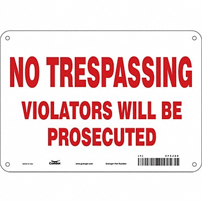 CONDOR 473J20 Safety Sign 7 inx10 in Polyethylene