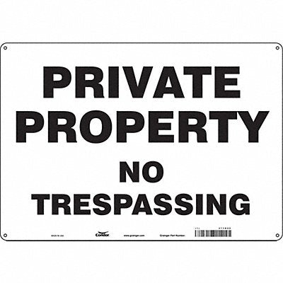 CONDOR 473K09 Safety Sign 14 inx20 in Aluminum