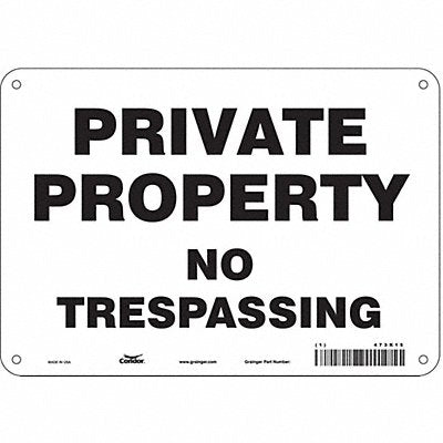 CONDOR 473K15 Safety Sign 7 inx10 in Polyethylene