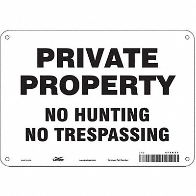 CONDOR 473K27 Safety Sign 7 inx10 in Polyethylene