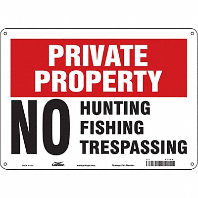 CONDOR 473L81 Safety Sign 10 inx14 in Aluminum