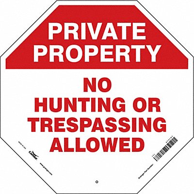 CONDOR 473L87 Safety Sign 24 in x 24 in Aluminum