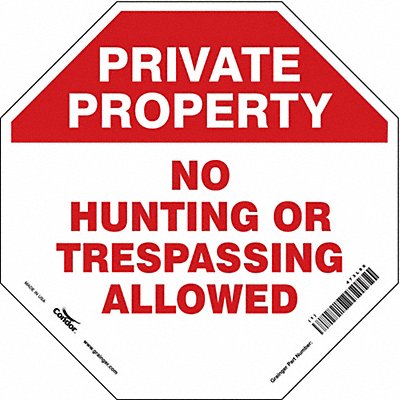 CONDOR 473L90 Safety Sign 18 inx18 in Vinyl