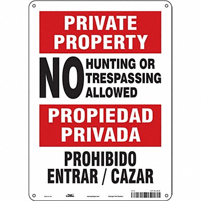 CONDOR 473L93 Safety Sign 14 inx10 in Aluminum
