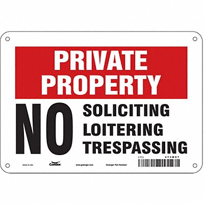 CONDOR 473M07 Safety Sign 7 inx10 in Polyethylene