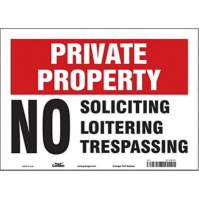CONDOR 473M10 Safety Sign 10 inx14 in Vinyl