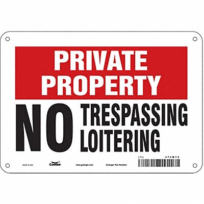 CONDOR 473M13 Safety Sign 7 inx10 in Polyethylene