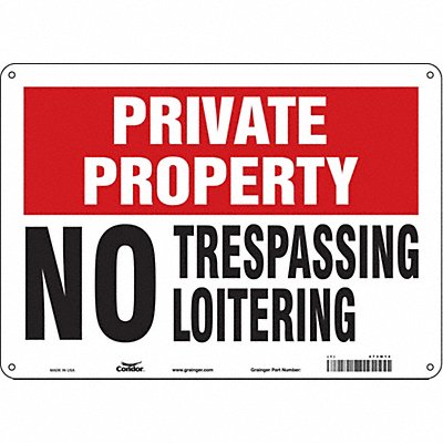 CONDOR 473M14 Safety Sign 10 inx14 in Polyethylene