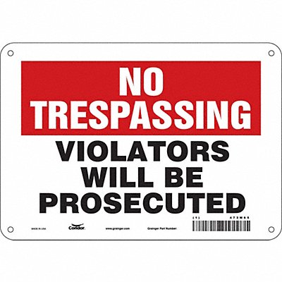 CONDOR 473M65 Safety Sign 10 W 7 H 0.032 Thickness