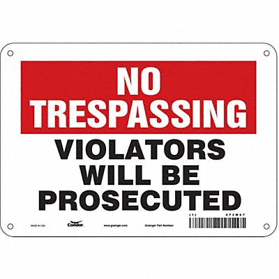 CONDOR 473M67 Safety Sign 7 inx10 in Polyethylene