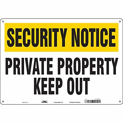 CONDOR 473M91 Safety Sign 14 inx20 in Aluminum