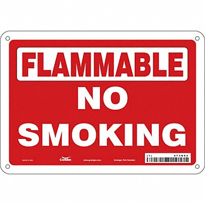 CONDOR 473N54 Safety Sign 10 W x 7 H Aluminum