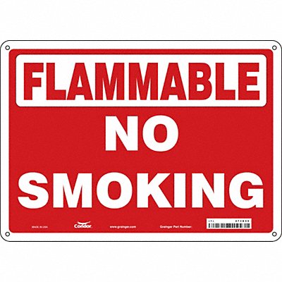 CONDOR 473N55 Safety Sign 10 inx14 in Aluminum