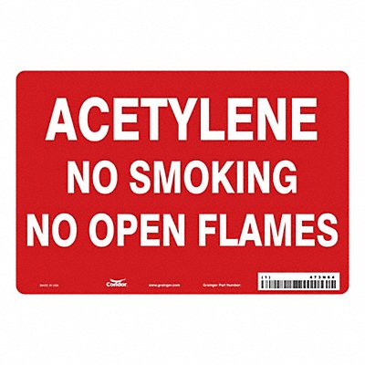 CONDOR 473N64 Safety Sign 7 in x 10 in Vinyl