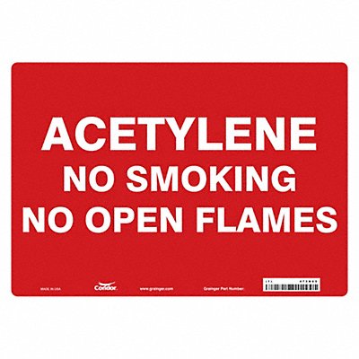 CONDOR 473N65 Safety Sign 10 in x 14 in Vinyl