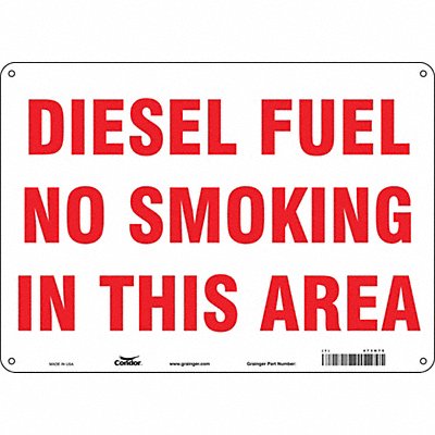 CONDOR 473N75 Safety Sign 10 in x 14 in Polyethylene