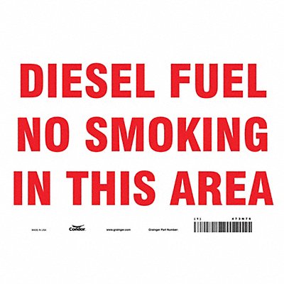 CONDOR 473N76 Safety Sign 7 inx10 in Vinyl