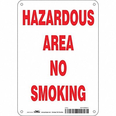 CONDOR 473N81 Safety Sign 10 in x 7 in Polyethylene