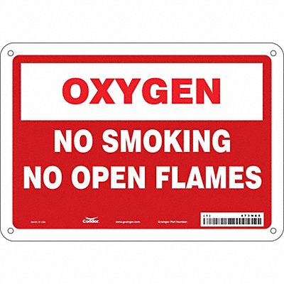 CONDOR 473N85 Safety Sign 7 in x 10 in Aluminum