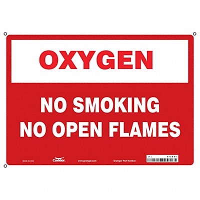 CONDOR 473N91 Safety Sign 10 in x 14 in Vinyl