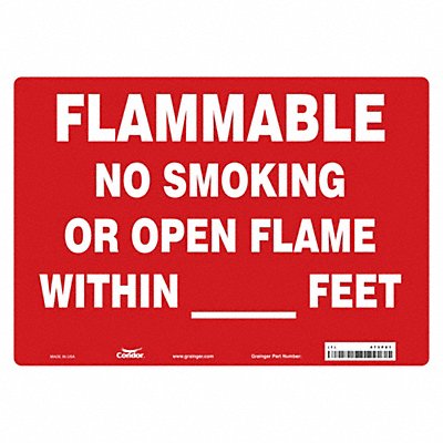 CONDOR 473P01 Safety Sign 10 in x 14 in Vinyl