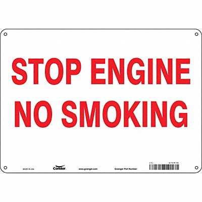 CONDOR 473P10 Safety Sign 10 in x 14 in Aluminum