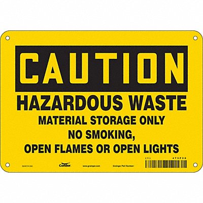 CONDOR 473P26 No Smoking Sign 7 in x 10 in Aluminum