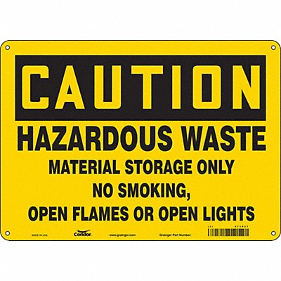 CONDOR 473P27 Safety Sign 10 inx14 in Aluminum