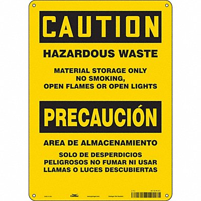 CONDOR 473P41 Safety Sign 14 inx10 in Aluminum