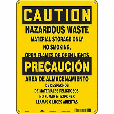 CONDOR 473P47 Safety Sign 14 inx10 in Aluminum