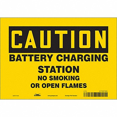 CONDOR 473P60 Safety Sign 7 inx10 in Vinyl