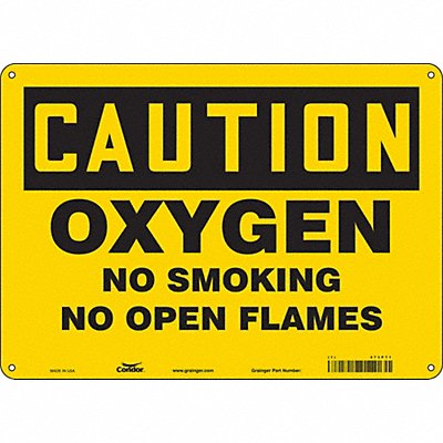 CONDOR 473P71 J8413 Safety Sign 10 inx14 in Aluminum