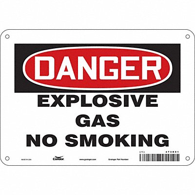 CONDOR 473R01 Safety Sign 7 in x 10 in Aluminum