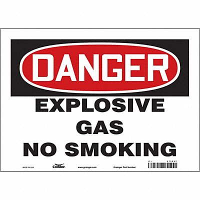 CONDOR 473R07 Safety Sign 10 in x 14 in Vinyl